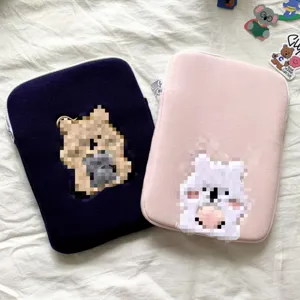 Cute Cartoon Squirrel Laptop Sleeve Shockproof Protective Computer Bag Soft Cotton Inner Case Cover For Women And Students