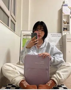 Custodia protettiva viola per tablet in stile coreano borsa portatile per laptop da 13