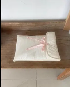 Koreanischer Stil rosa Schleife gesteppte Laptop Tablet Huelle tragbare Schutztasche