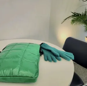 Custodia per laptop imbottita verde 13 15 pollici borsa protettiva morbida antiurto