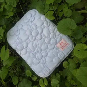 Quilted floral laptop sleeve puffy tablet bag aesthetic computer case for 11 13 15 inch
