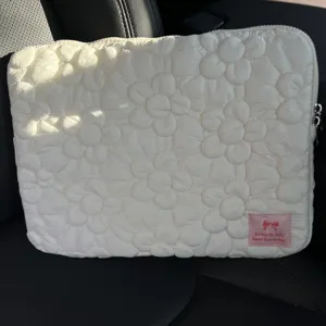 Korean quilted floral laptop sleeve padded bubble cotton tablet storage bag interior case