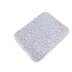 Grey Quilted Floral Laptop Sleeve Bubble Cotton Puffer Tablet Bag Case 11 13 15 Inch