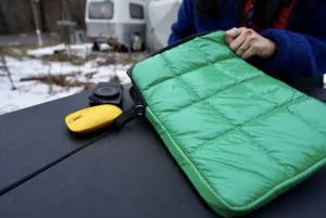 Custodia per laptop trapuntata verde spessa 13 15 pollici imbottita antiurto per notebook