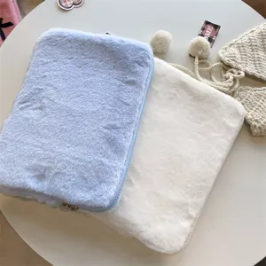 Furry plush laptop sleeve cute notebook inner bag fluffy protective case soft computer pouch