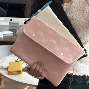 Weiche rosa Herzmuster Tablet Tasche iPad Schutzhülle 11 13 Zoll Laptop Hülle Etui