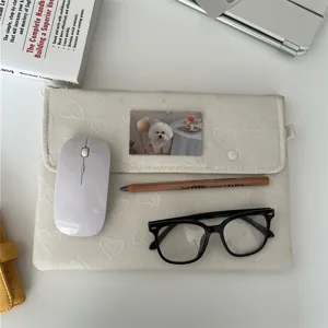 Süße gesteppte Herz Tablet Hülle 11/13 Zoll Laptop Tasche minimalistisches Design chic