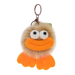 Lindo llavero de rana de peluche suave colgante de bolsa divertido juguete muñeca regalo para niñas
