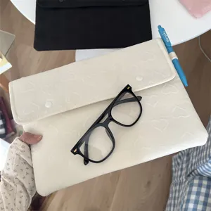 Weiche gesteppte Herz Tablet Schutzhülle Tasche für 11 und 13 Zoll Laptop Aufbewahrung