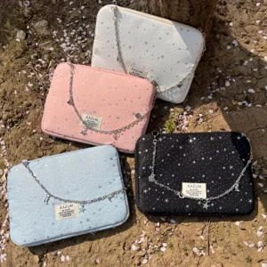 Korean ins style star chain laptop bag cute aesthetic tablet storage sleeve in multiple colors
