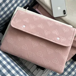 Ins Stil Suesse Herz Tablet Schutzhuelle Weiche Rosa Laptop Tasche 11 13 Zoll Etui