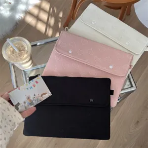 Koreanischer Stil geprägte Herz Tablet Hülle Tasche für 11 13 Zoll Laptop Aufbewahrung