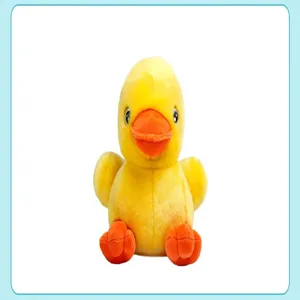 Cute little yellow duck plush toy soft doll desktop ornament stress relief gift companion