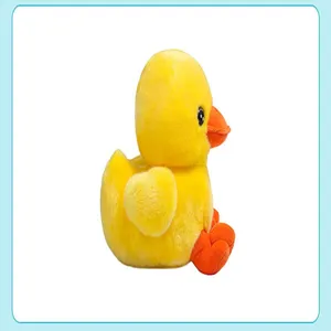 Cute yellow duck plush toy soft stuffed animal doll desktop ornament cute healing companion gift
