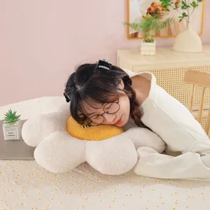 Cute sunflower plush flower cushion soft floor mat comfortable seat for home decor