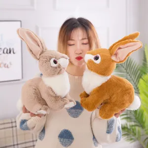 Realistic simulation rabbit plush toy cute stuffed animal soft bunny doll for kids gift