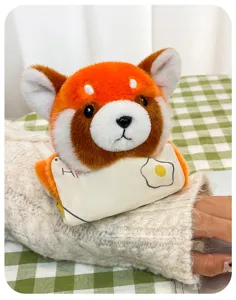 Cute red panda plush doll bean bag pendant soft decompression toy for perfect holiday gifts