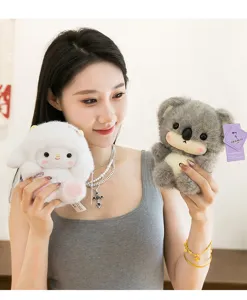 Cute cartoon koala and rabbit plush toys, soft stuffed animal dolls, perfect gift for girlfriend.