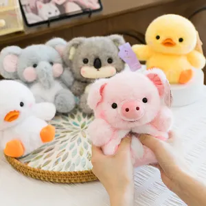 Cute cartoon animal plush toys set soft stuffed pig duck koala dolls desktop decoration gift