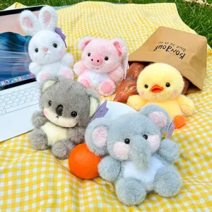 Cute cartoon animal plush toys desktop decoration stuffed dolls cute gift choices for girls