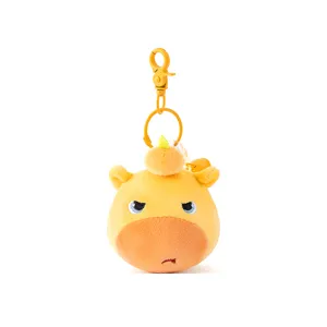 Dettaglio portachiavi peluche capibara carino, ciondolo morbido divertente per borse.