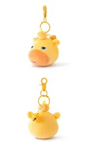 Carino capibara peluche portachiavi giocattolo morbido ciondolo bambola espressione regalo