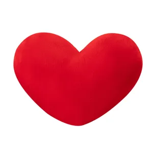 Cuscino in peluche a forma di cuore rosso morbido regalo di coppia romantico decoro