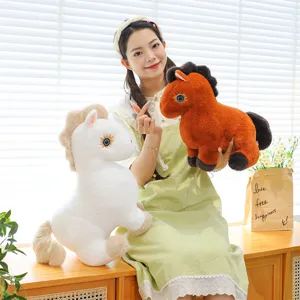 Cute plush horse toy soft stuffed animal doll cute birthday gift for kids and girlfriends