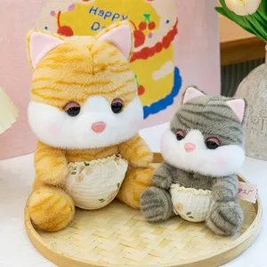 Niedliches Katzen Plüschtier Set weiche Kuscheltiere Tischbegleiter Babyserie Stressabbau