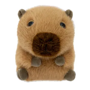 Cute Capybara Plush Toy Fluffy Stuffed Animal Soft Desk Companion Doll Gift for Kids