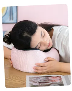 Atmungsaktives Memory-Foam Nackenkissen U-Kissen für Schreibtisch-Mittagsschlaf