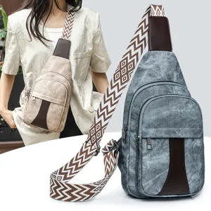 Vintage Nylon Crossbody Tsanta Stithous gia Gynekes Polytsepiki Casual Travel Sling Bag me Geometriko Evry Luri