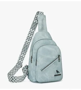 Minimalist women sling bag chest bag double layer casual travel shoulder bag stylish chic