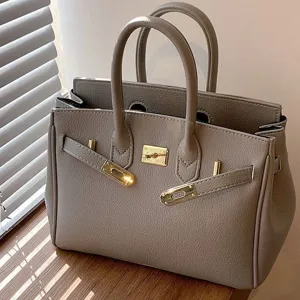Elegante Damen Lederhandtasche Shopper Umhängetasche hochwertige Textur Herbst Neuheit 2026