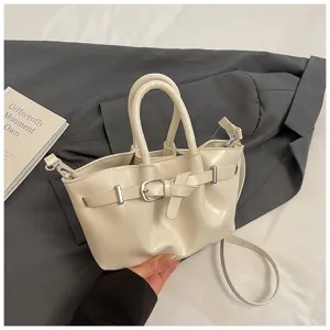 Korean fashion handbag bucket bag stylish retro shoulder crossbody bag for women daily use.