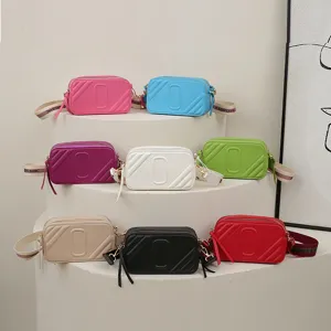 Sac bandoulière appareil photo femme tendance polyvalent multicolore petit carré sac large sangle