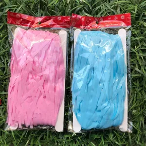 2m Lametta Vorhang Folienvorhang Rosa Blau Party Hintergrund Deko Wand Dekoration