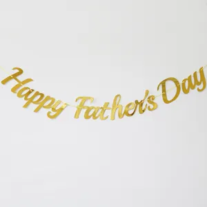Gold Father's Day banner letter garland party hanging decoration sign holiday photo prop