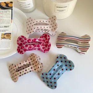 Jolies pinces à cheveux en os acétate grande pince bec de canard pour femmes accessoires