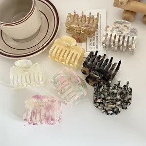 Korean acetate hair claw clips medium size double bone shark clip hair accessories fashion