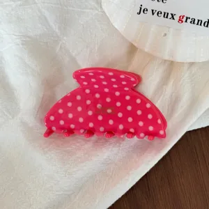 Pinza de pelo de acetato con lunetos rosas, bonita pinza de tiburón para mujeres y niñas diario.