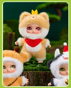Adorable poupée peluche vinyle boîte mystère d'animal, joli porte-clés et décoration de bureau.