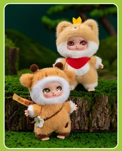 Adorable pendentif poupée en peluche vinyle animal, ornement de jouet boîte mystère.