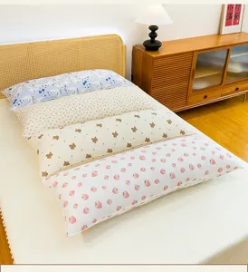 Dettagli del cuscino lungo stampato carino per dormire, grande cuscino da letto per gambe comode.