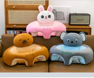 Baby learning to sit plush sofa cute cartoon animal infant support chair safe infant seat