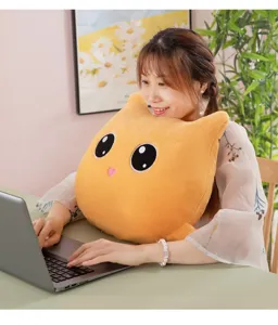 Cute cat plush pillow soft stuffed kitten cushion cute animal plush toy for sofa home decor