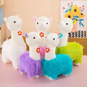 Cute colorful alpaca plush toy soft stuffed animal doll creative desktop decor gift 5pcs