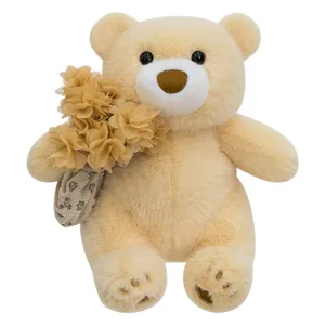 Simpatico orsacchiotto di peluche con bouquet morbido animale di peluche regalo San Valentino