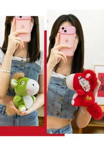 Cute Q-version colorful mascot horse plush toy, soft healing pony doll, perfect birthday gift.