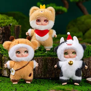Mignon En Vinyle Peluche Animal Transformation Poupée Pendentif Kawaii Dessin Animé Boîte Mystère Jouet Porte-Clés Sac Suspendu Ornement Cadeau